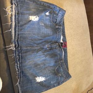 Plus size jean skirt